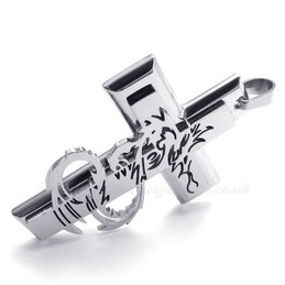 Dragon Titanium Pendant Necklace (Free Chain)