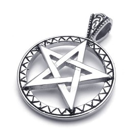 Titanium Lucky Star Pendant Necklace (Free Chain)