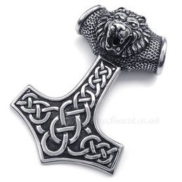 Thor's Hammer Titanium Pendant Necklace (Free Chain)