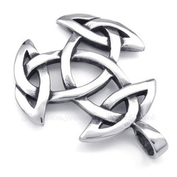 Titanium Celtic Knot Pendant Necklace (Free Chain)