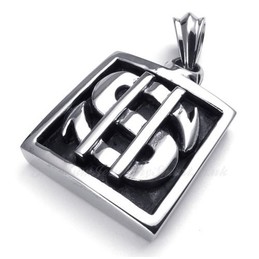Dollars Titanium Cards Pendant Necklace (Free Chain)