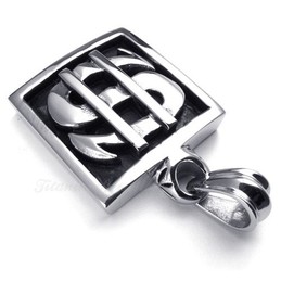 Dollars Titanium Cards Pendant Necklace (Free Chain)