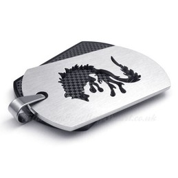 Cards Titanium Wolf Pendant Necklace (Free Chain)