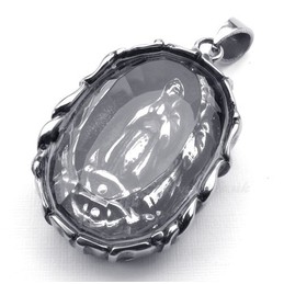 Titanium Jesus Pendant Necklace (Free Chain)
