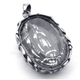 Titanium Jesus Pendant Necklace (Free Chain)