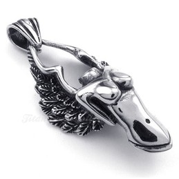 Titanium Angel Pendant Necklace (Free Chain)