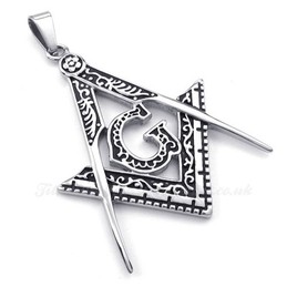Titanium Masonic Pendant Necklace (Free Chain)