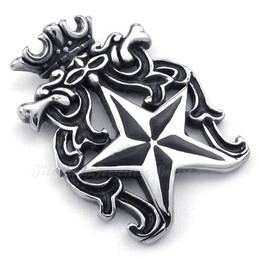 Titanium Star Pendant Necklace (Free Chain)