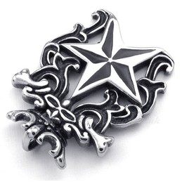 Titanium Star Pendant Necklace (Free Chain)