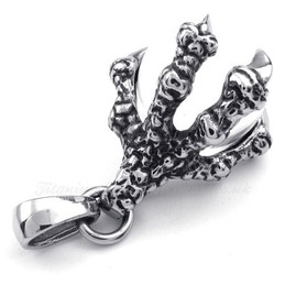 Titanium Zircon Dragon's Claw Pendant Necklace (Free Chain)