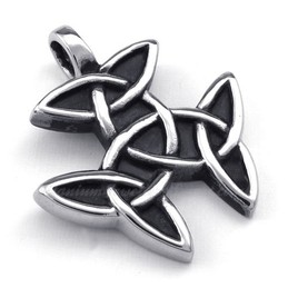 Titanium Celtic Knot Pendant Necklace (Free Chain)