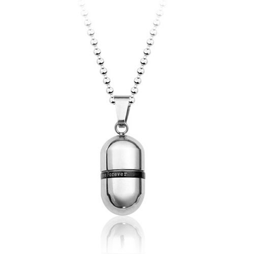 Love Forever Openable Capsule Titanium Pendant - Free Chain-£93 ...