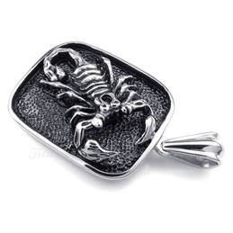 Titanium Scorpion Pendant Necklace (Free Chain)