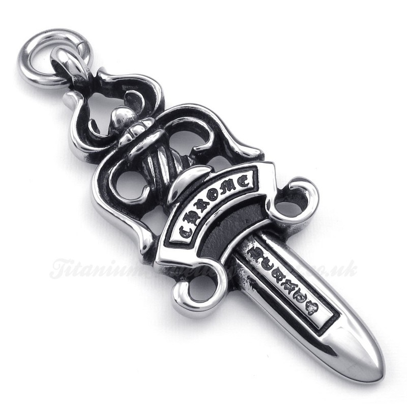 Titanium Sword Pendant Necklace (Free Chain)