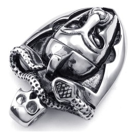 Titanium Mask Pendant Necklace (Free Chain)