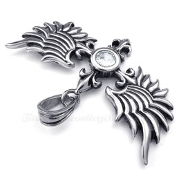 Titanium Wings Pendant Necklace (Free Chain)