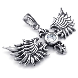 Titanium Wings Pendant Necklace (Free Chain)