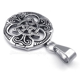 Titanium Celtic Knot Pendant Necklace (Free Chain)