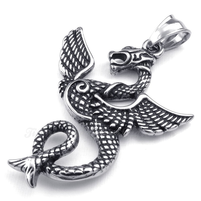 Titanium Pterosaur Pendant Necklace (Free Chain)