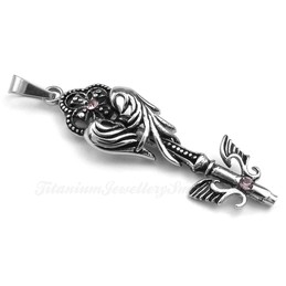 Titanium Scepter Pendant Necklace (Free Chain)