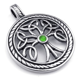 Titanium Celtic Knot Pendant Necklace (Free Chain)