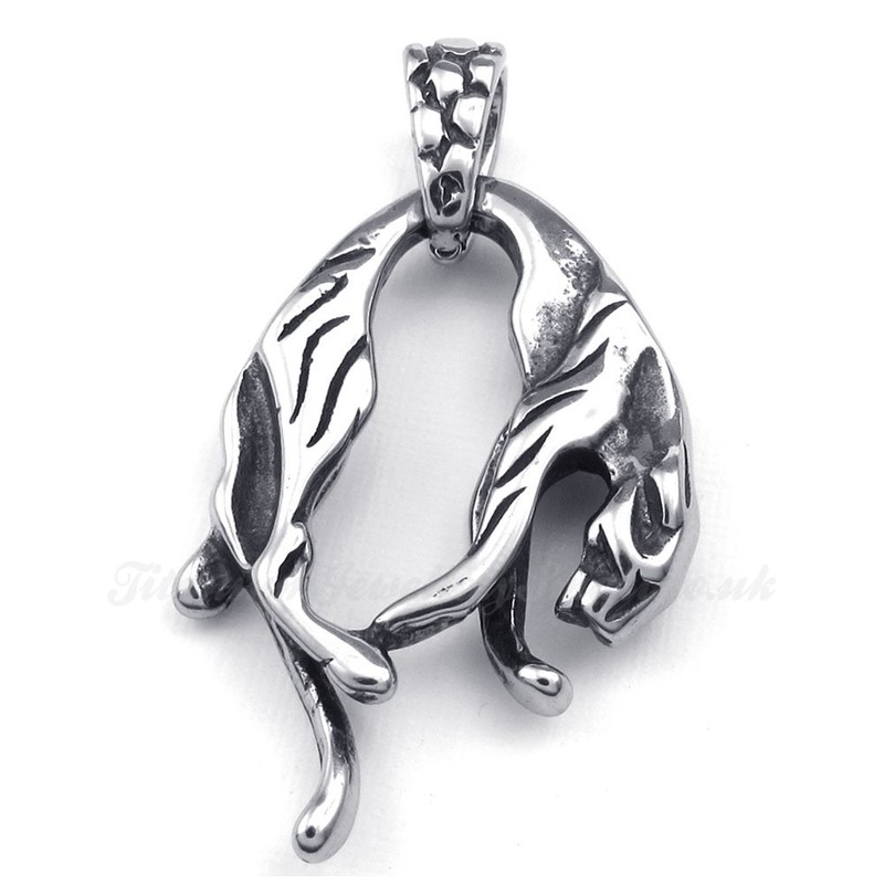 Titanium Lion Pendant Necklace (Free Chain)