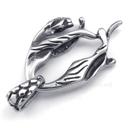 Titanium Lion Pendant Necklace (Free Chain)