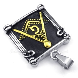 Titanium Masonic Pendant Necklace (Free Chain)