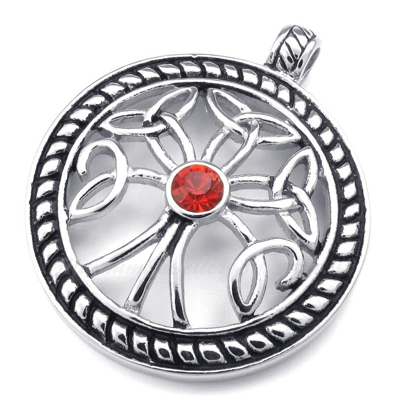 Titanium Celtic Knot Pendant Necklace (Free Chain)