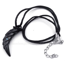 Black Titanium Talon Pendant Necklace (Free Chain)