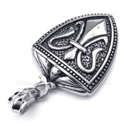 Titanium Shield Pendant Necklace (Free Chain)