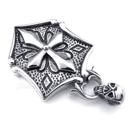 Cross Cards Titanium Pendant Necklace (Free Chain)
