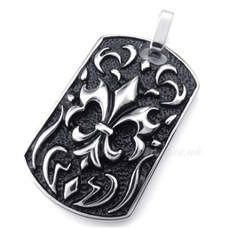Titanium Cross Cards Pendant Necklace (Free Chain)
