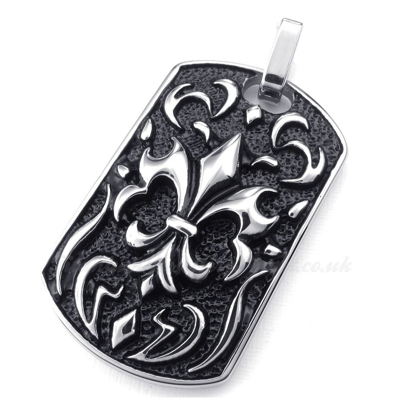 Titanium Cross Cards Pendant Necklace (Free Chain)