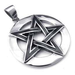 Five-pointed Star Titanium Pendant Necklace (Free Chain)