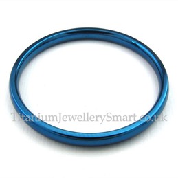 2mm Titanium Round Blue Ring