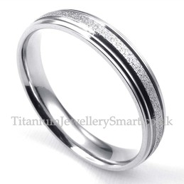 Titanium Sandblasting Sweetheart Ring (Women)