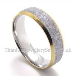 His Hers Sandblast Titanium Ring (Mens)