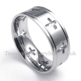 Titanium Cross Ring