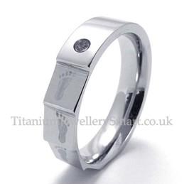 Titanium Lovers Ring (Mens)