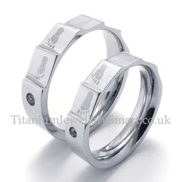 Titanium Lovers Ring (Mens)