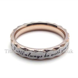 Titanium His and Hers Ring with Zircon (Women)