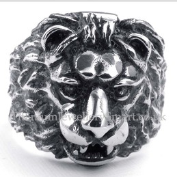 Titanium lion Head Ring