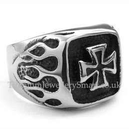 Titanium Cross Ring