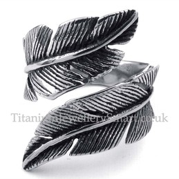 Titanium Feather Ring