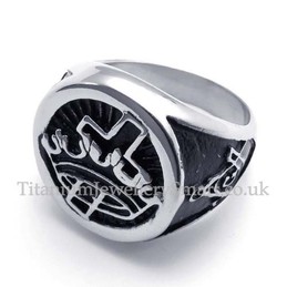 Mens Titanium Masonic Ring
