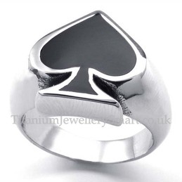 Titanium Spades Ring
