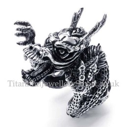 Vivid Titanium Dragon Ring