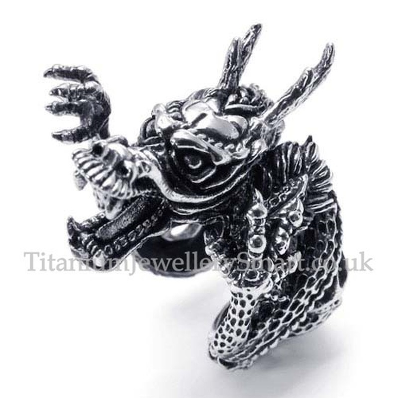 Vivid Titanium Dragon Ring