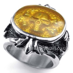 Titanium Powder Skull Ring